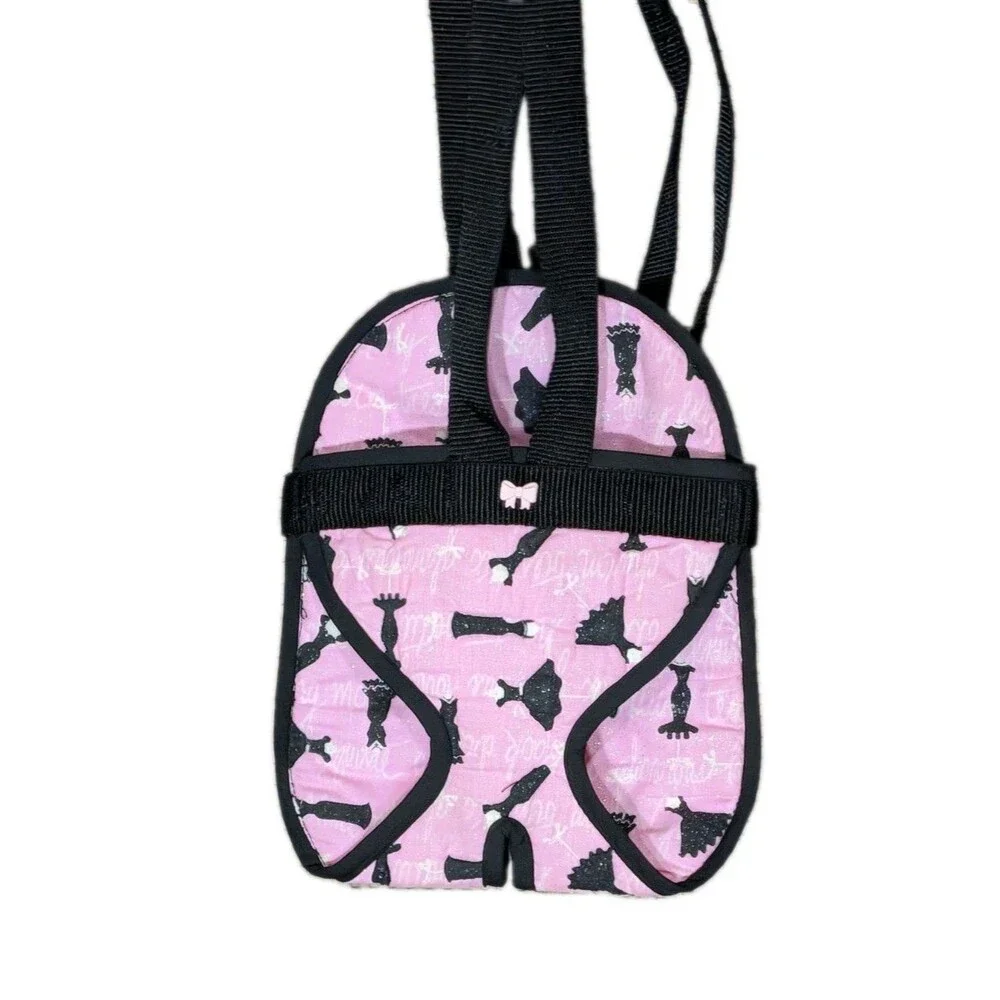 Pink Dress Dog Pet Cat Carrier Backpack Adjustable Front Legs Out Travel Bag